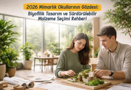 2026 Mimarlık Okullarının Gözdesi: Biyofilik Tasarım ve Sürdürülebilir Malzeme Seçimi Rehberi