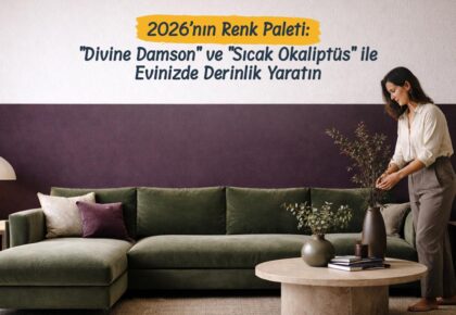 2026’nın Renk Paleti: “Divine Damson” ve “Sıcak Okaliptüs” ile Evinizde Derinlik Yaratın
