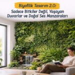 Biyofilik Tasarım 2.0: Sadece Bitkiler Değil, Yaşayan Duvarlar ve Doğal Ses Manzaraları